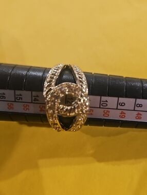 Gold Tone Pavé Statement Ring - Women's Gold Fashion Ring